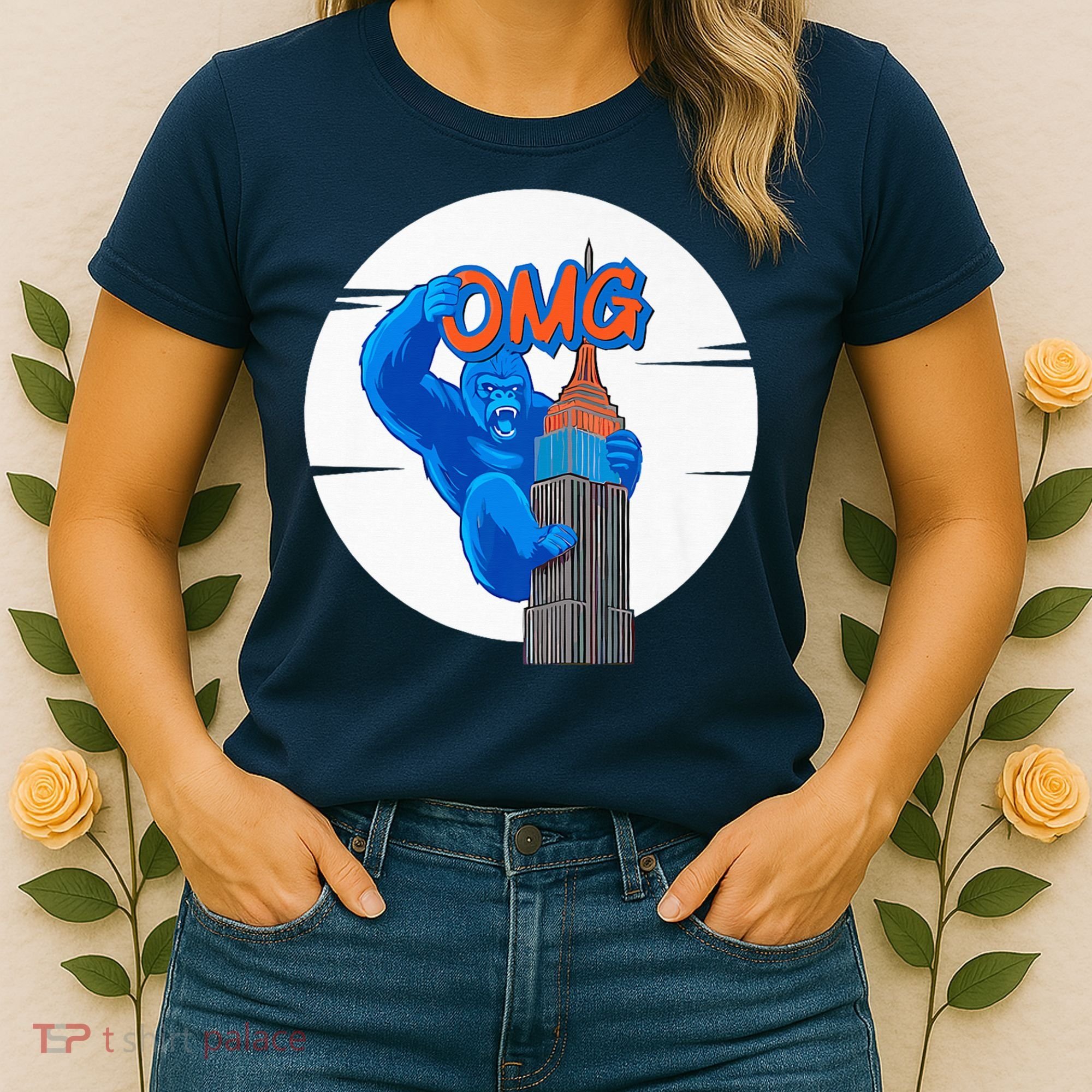New York Omg Gorilla Top Tower Women's T-Shirt
