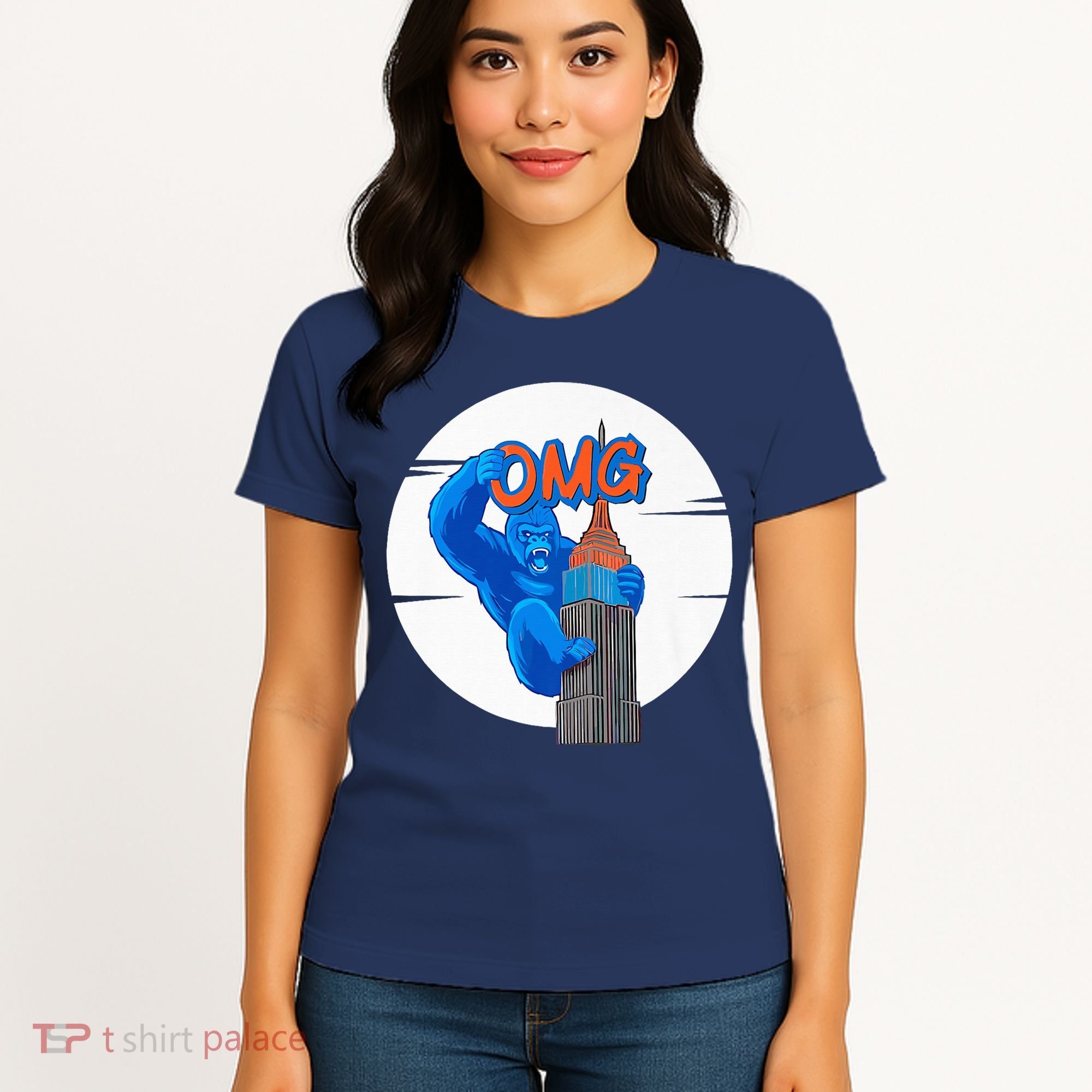 New York Omg Gorilla Top Tower Women's T-Shirt