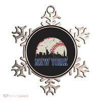 New York Retro Baseball Lover Met At Game Day Ornament thumb 0