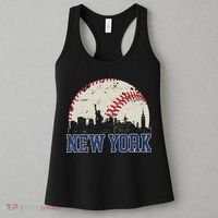 New York Retro Baseball Lover Met At Game Day Women's Tank Top thumb 3