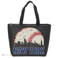 New York Retro Baseball Lover Met At Game Day Tote Bag thumb 0