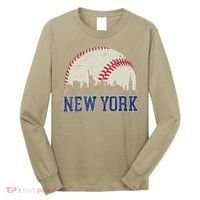 New York Retro Baseball Lover Met At Game Day Long Sleeve Shirt thumb 0