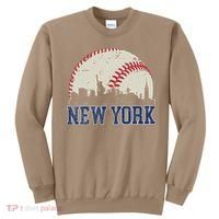 New York Retro Baseball Lover Met At Game Day Sweatshirt thumb 0