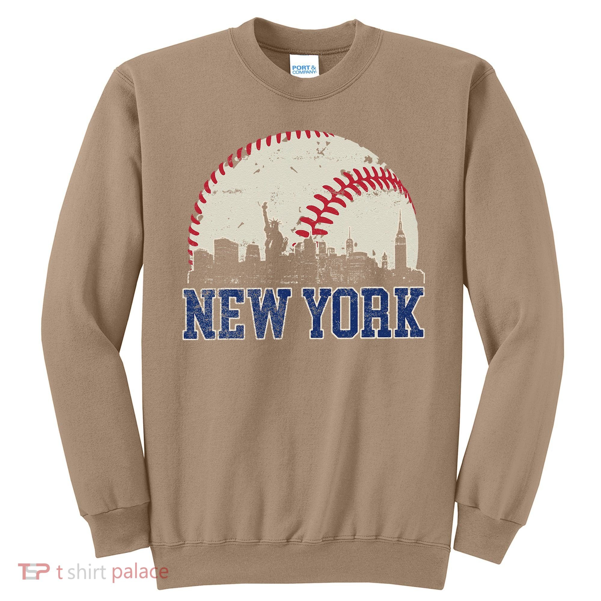 New York Retro Baseball Lover Met At Game Day Sweatshirt