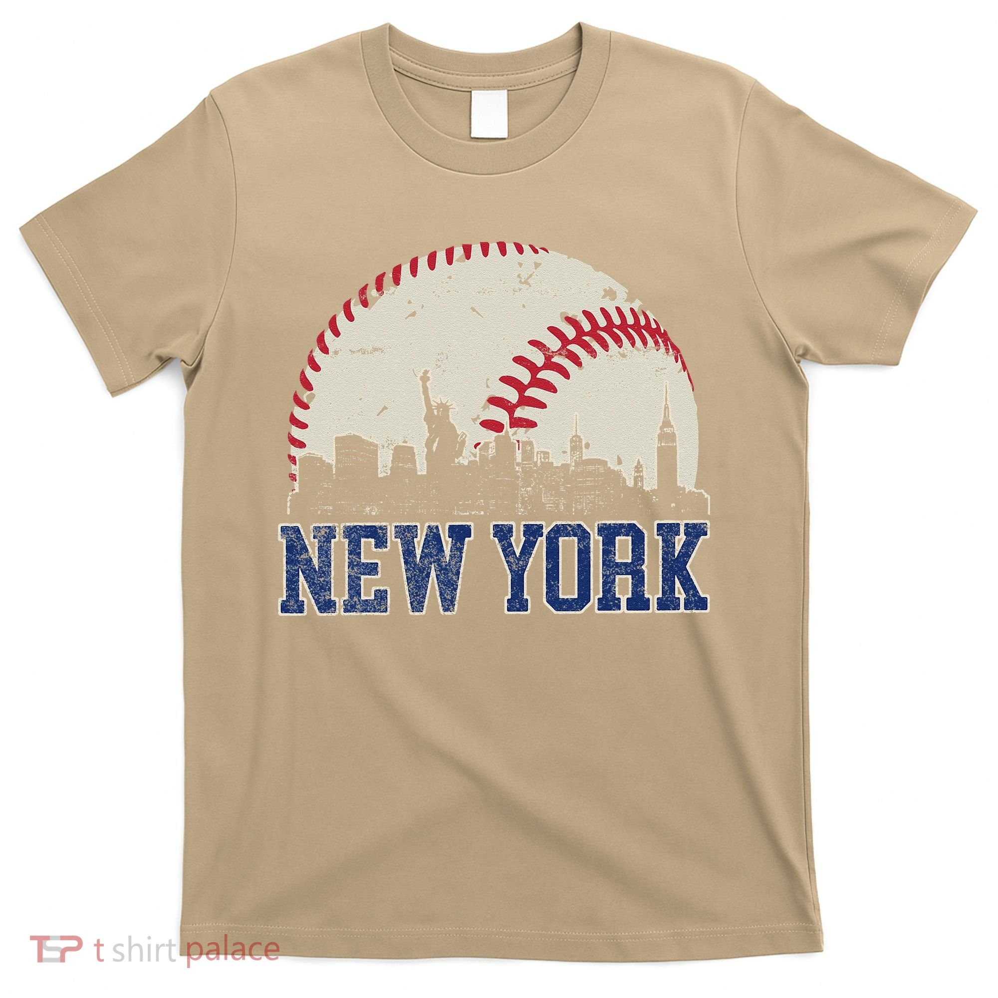 New York Retro Baseball Lover Met At Game Day T-Shirt