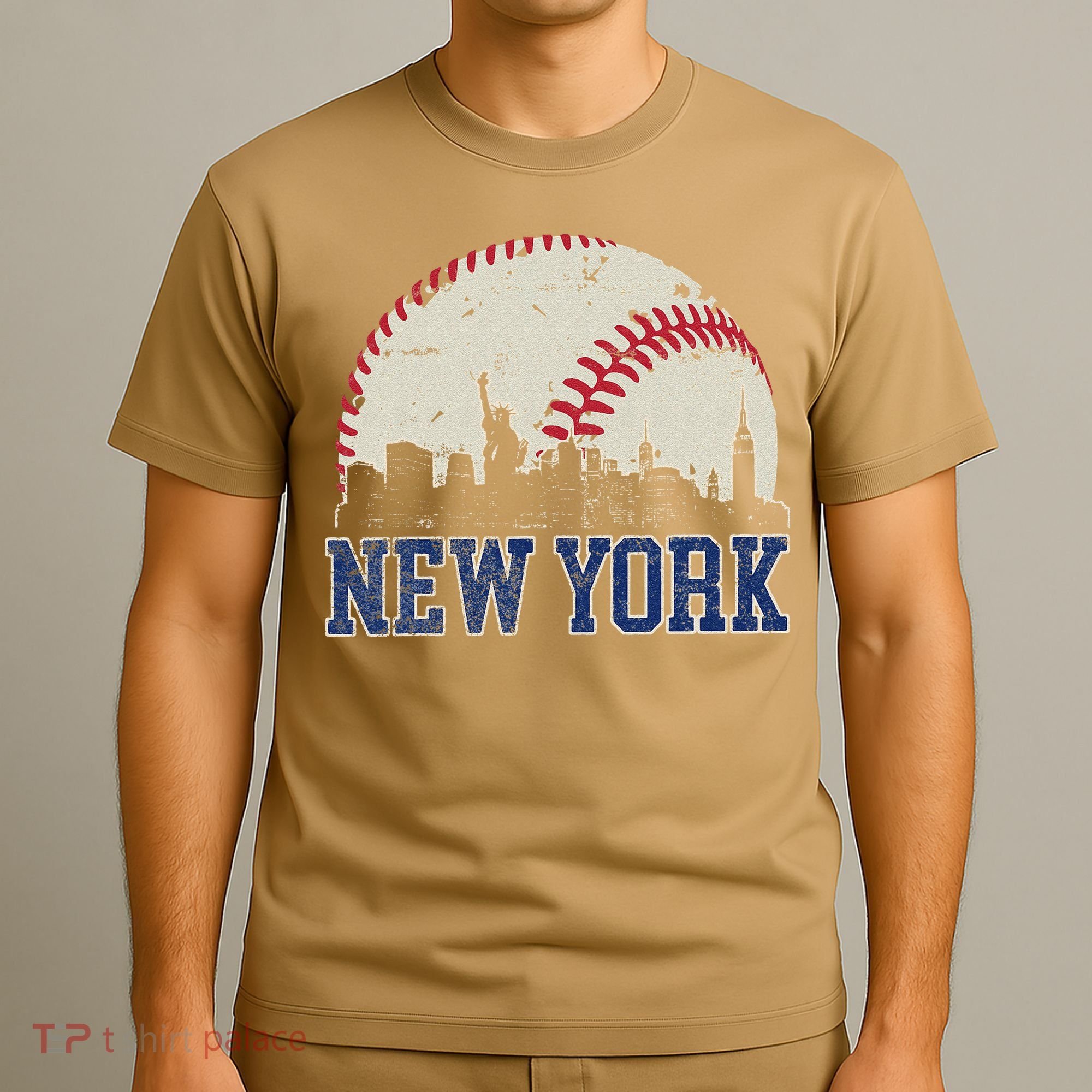 New York Retro Baseball Lover Met At Game Day T-Shirt