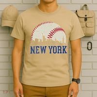 New York Retro Baseball Lover Met At Game Day T-Shirt thumb 6