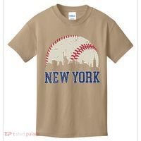 New York Retro Baseball Lover Met At Game Day Kids T-Shirt thumb 0