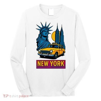 New York Retro Style Long Sleeve Shirt