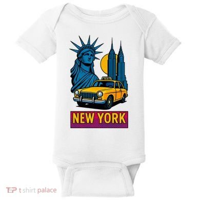 New York Retro Style Baby Bodysuit