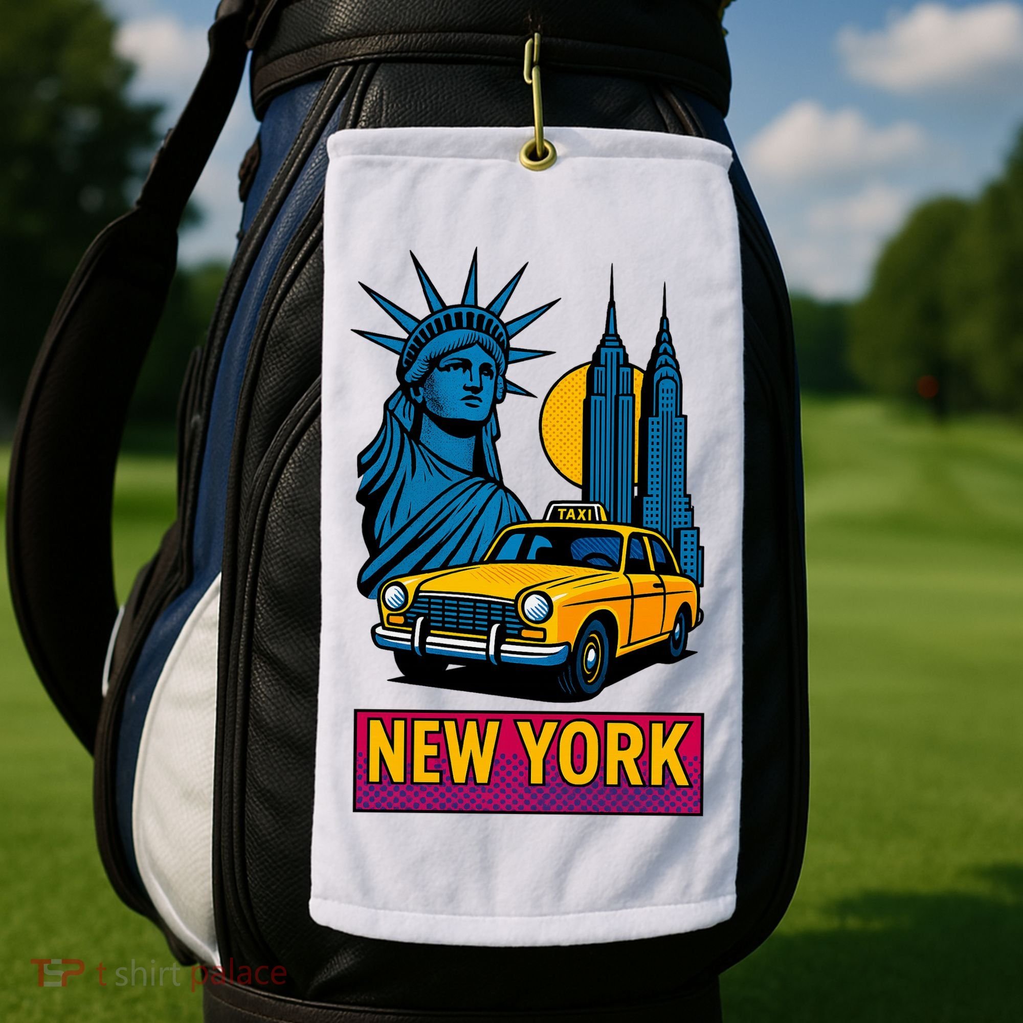 New York Retro Style Golf Towel