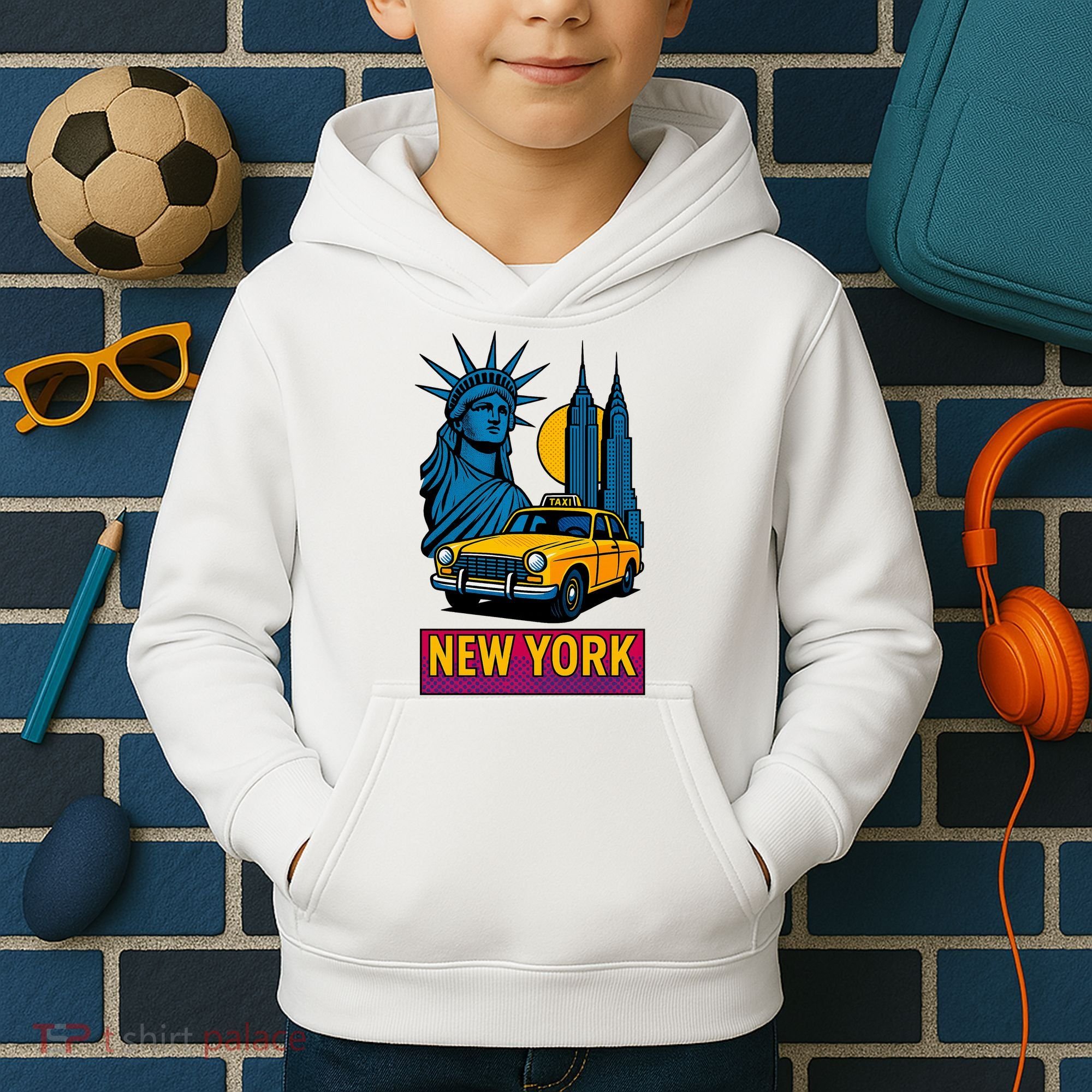 New York Retro Style Kids Hoodie