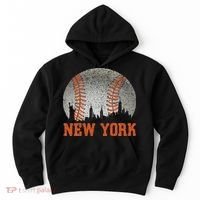 New York Retro Baseball Lover Met At Game Day Hoodie thumb 0