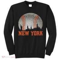New York Retro Baseball Lover Met At Game Day Sweatshirt thumb 0