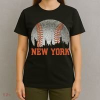 New York Retro Baseball Lover Met At Game Day T-Shirt thumb 4