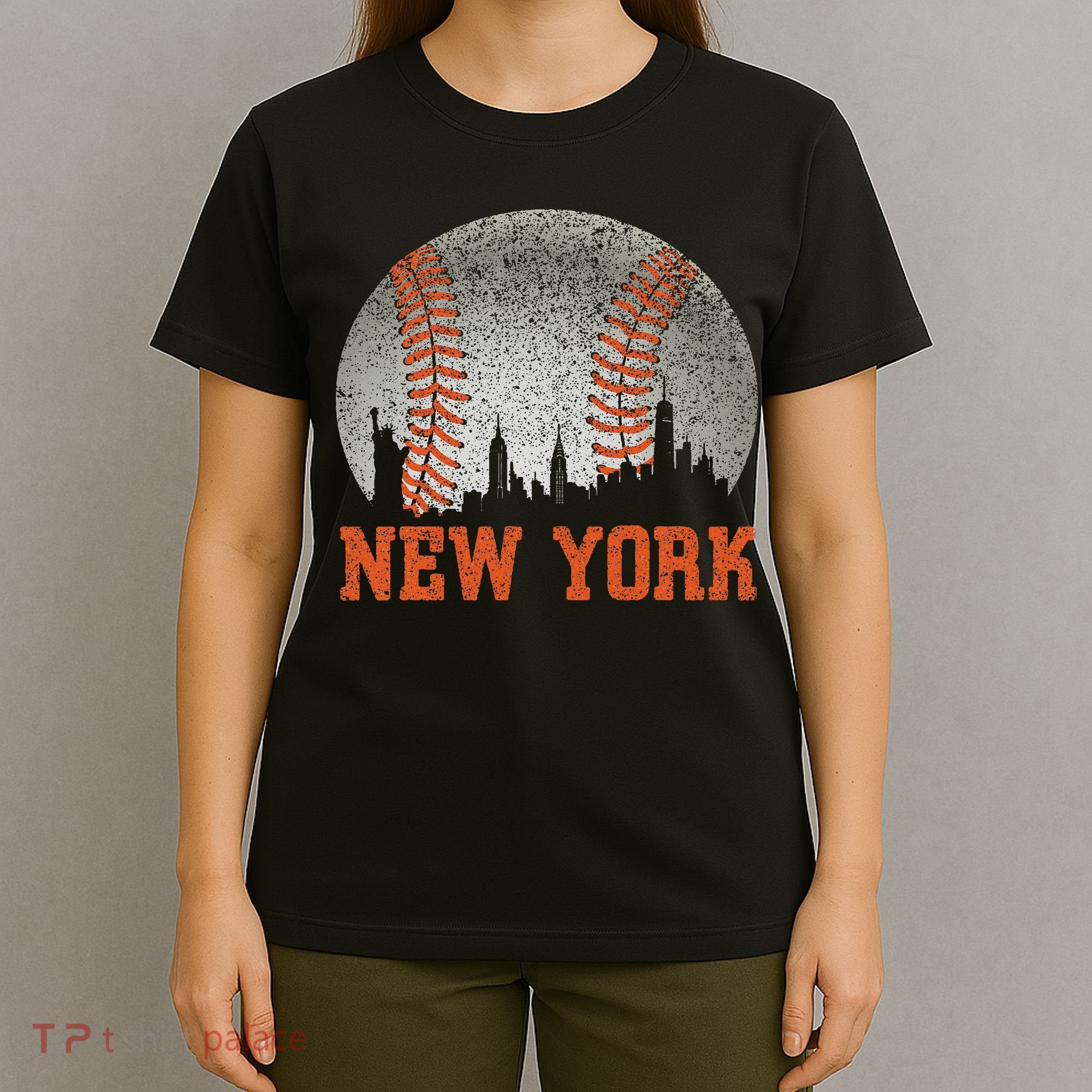 New York Retro Baseball Lover Met At Game Day T-Shirt