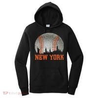 New York Retro Baseball Lover Met At Game Day Women's Hoodie thumb 0