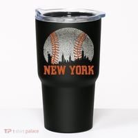 New York Retro Baseball Lover Met At Game Day Tumbler thumb 0