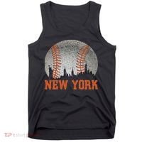 New York Retro Baseball Lover Met At Game Day Tank Top thumb 0
