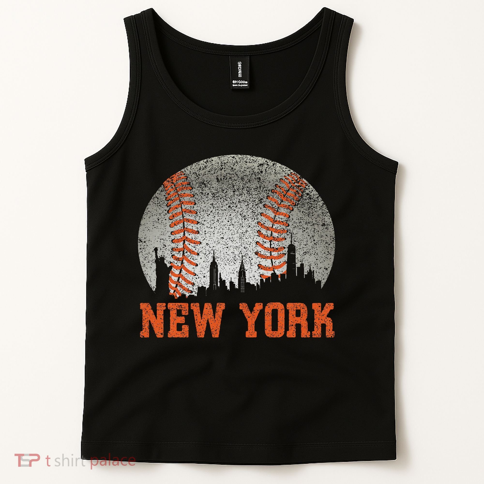 New York Retro Baseball Lover Met At Game Day Tank Top