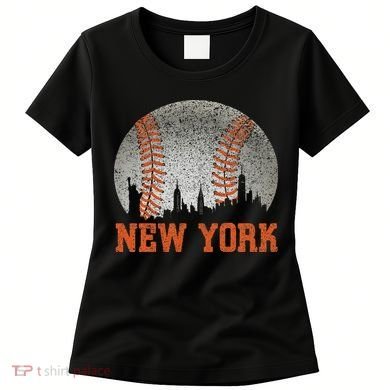 New York Retro Baseball Lover Met At Game Day Women's T-Shirt