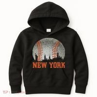 New York Retro Baseball Lover Met At Game Day Kids Hoodie thumb 0