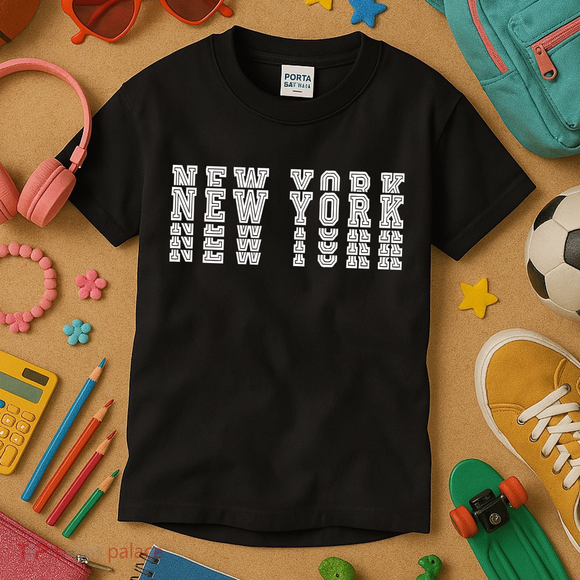 New York Stacked Kids T-Shirt