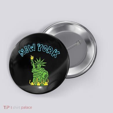New York Statue Of Liberty Button