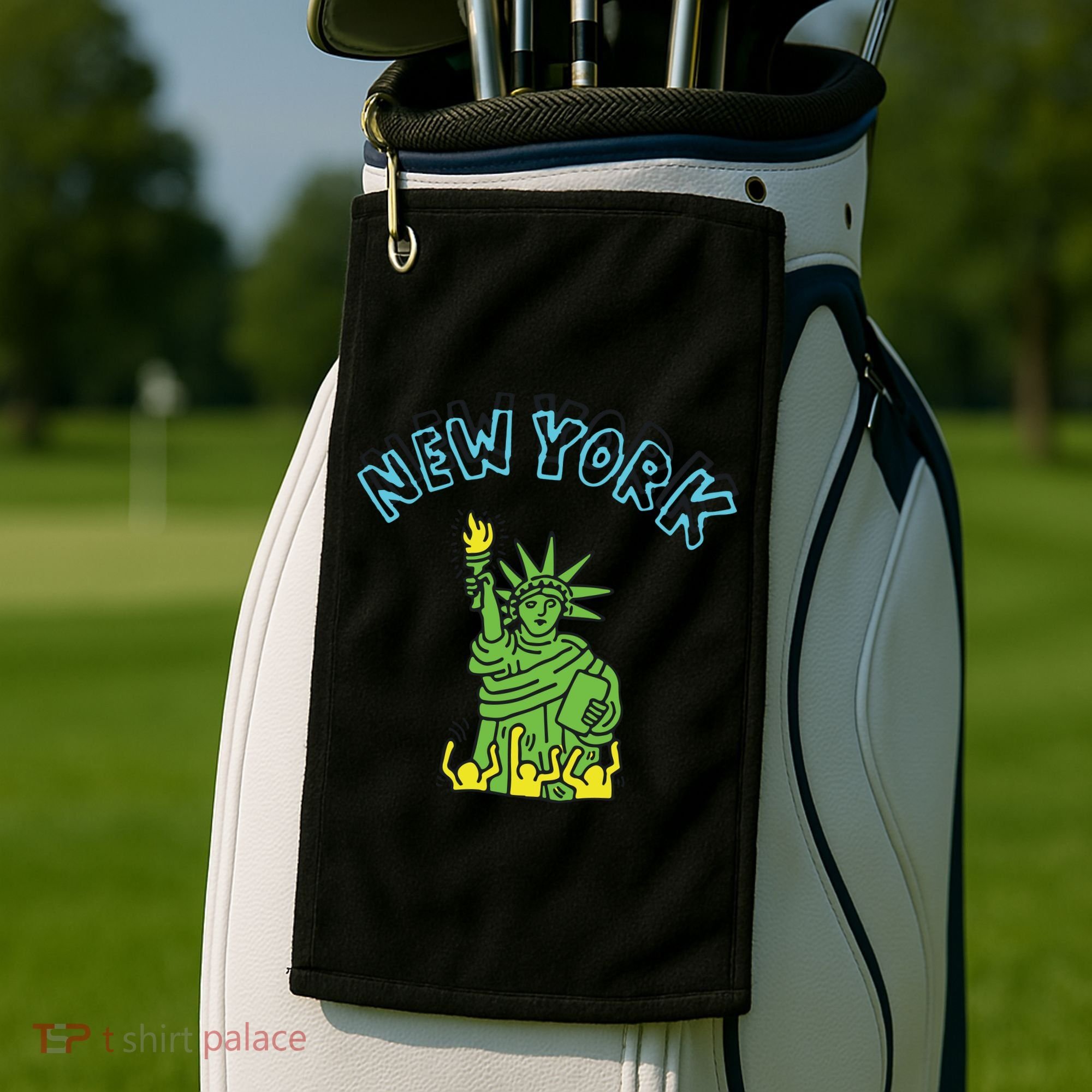 New York Statue Of Liberty Golf Towel