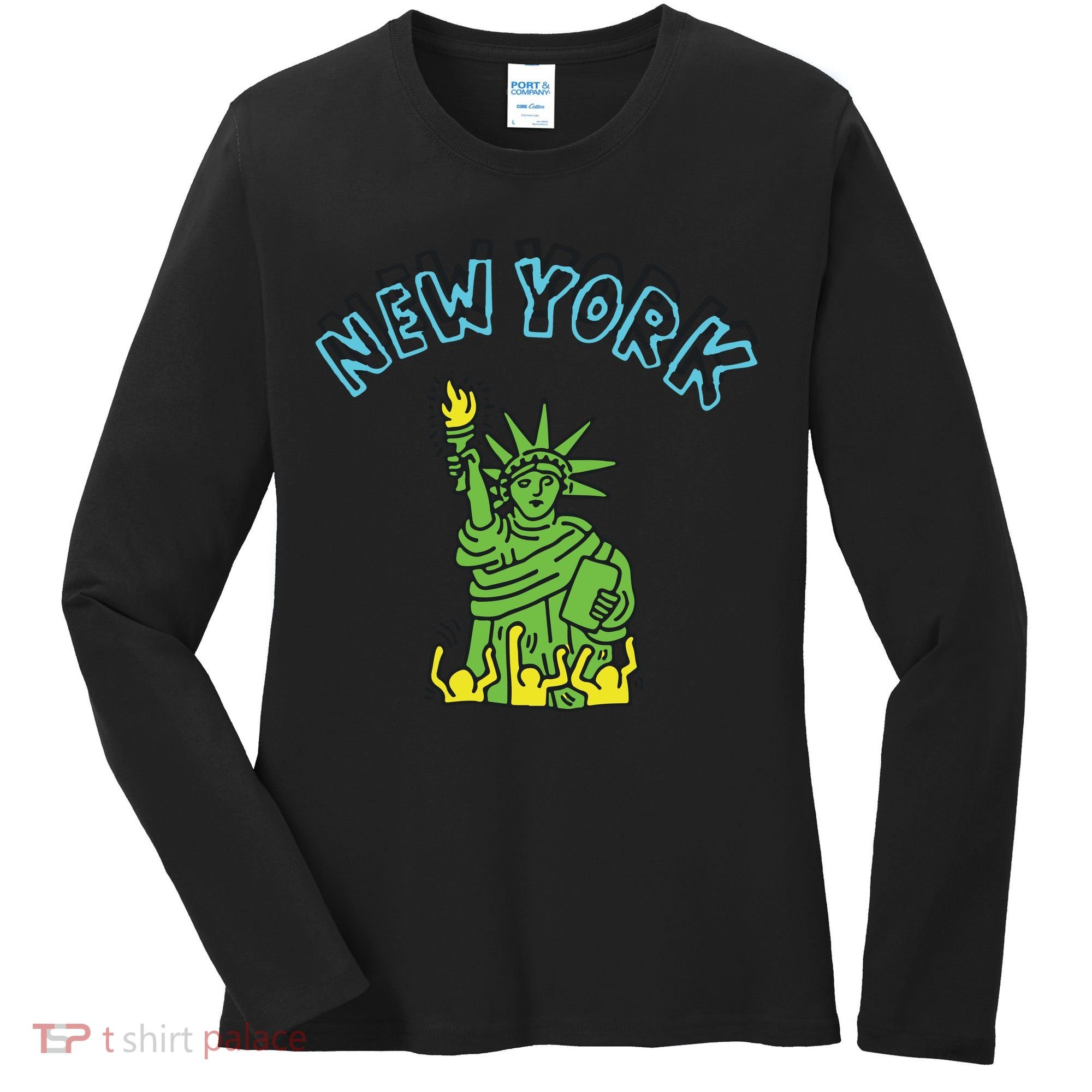 New York Statue Of Liberty Women's Long Sleeve Shirt