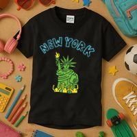 New York Statue Of Liberty Kids T-Shirt thumb 3