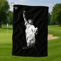 New York Statue Of Liberty Golf Towel thumb 1