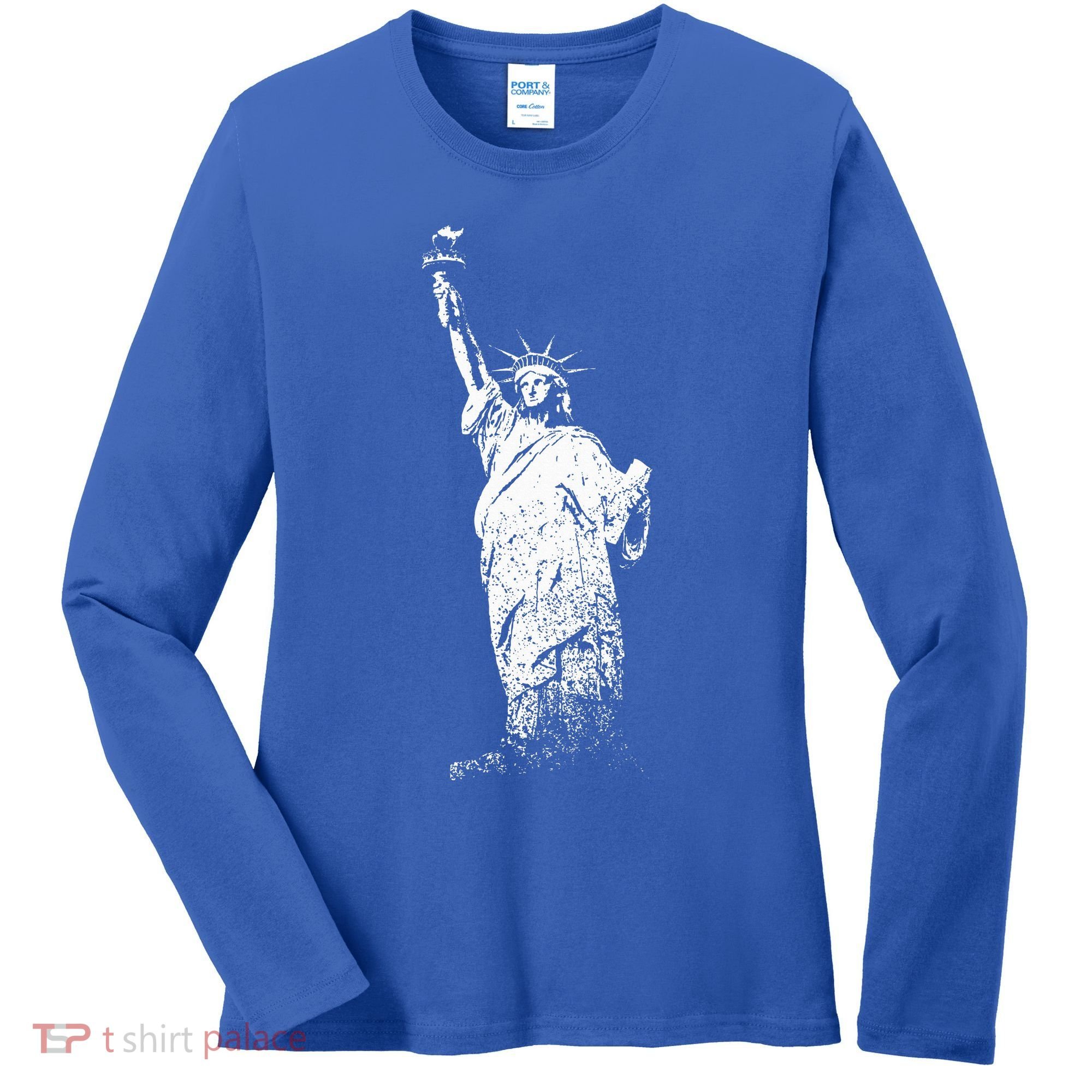 New York Statue Of Liberty Women's Long Sleeve Shirt
