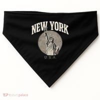 New York Statue of Liberty Artwork USA-Made Doggie Bandana thumb 0