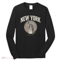 New York Statue of Liberty Artwork Long Sleeve Shirt thumb 0