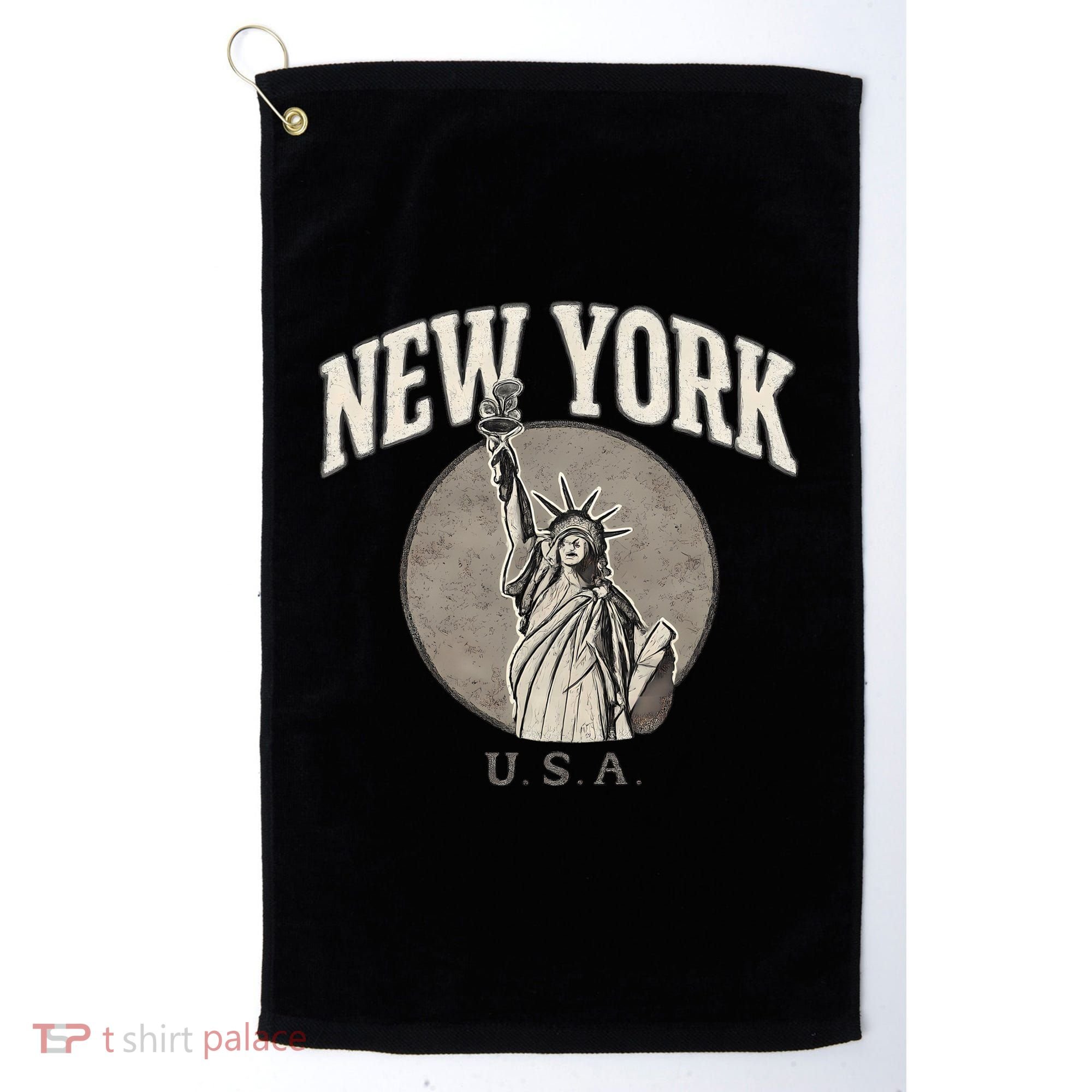 New York Statue of Liberty Artwork Golf Towel