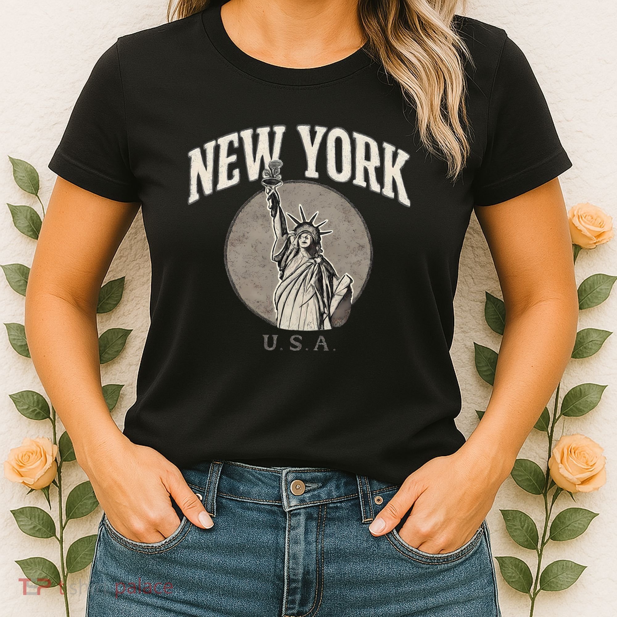 New York Statue of Liberty Artwork Women's T-Shirt