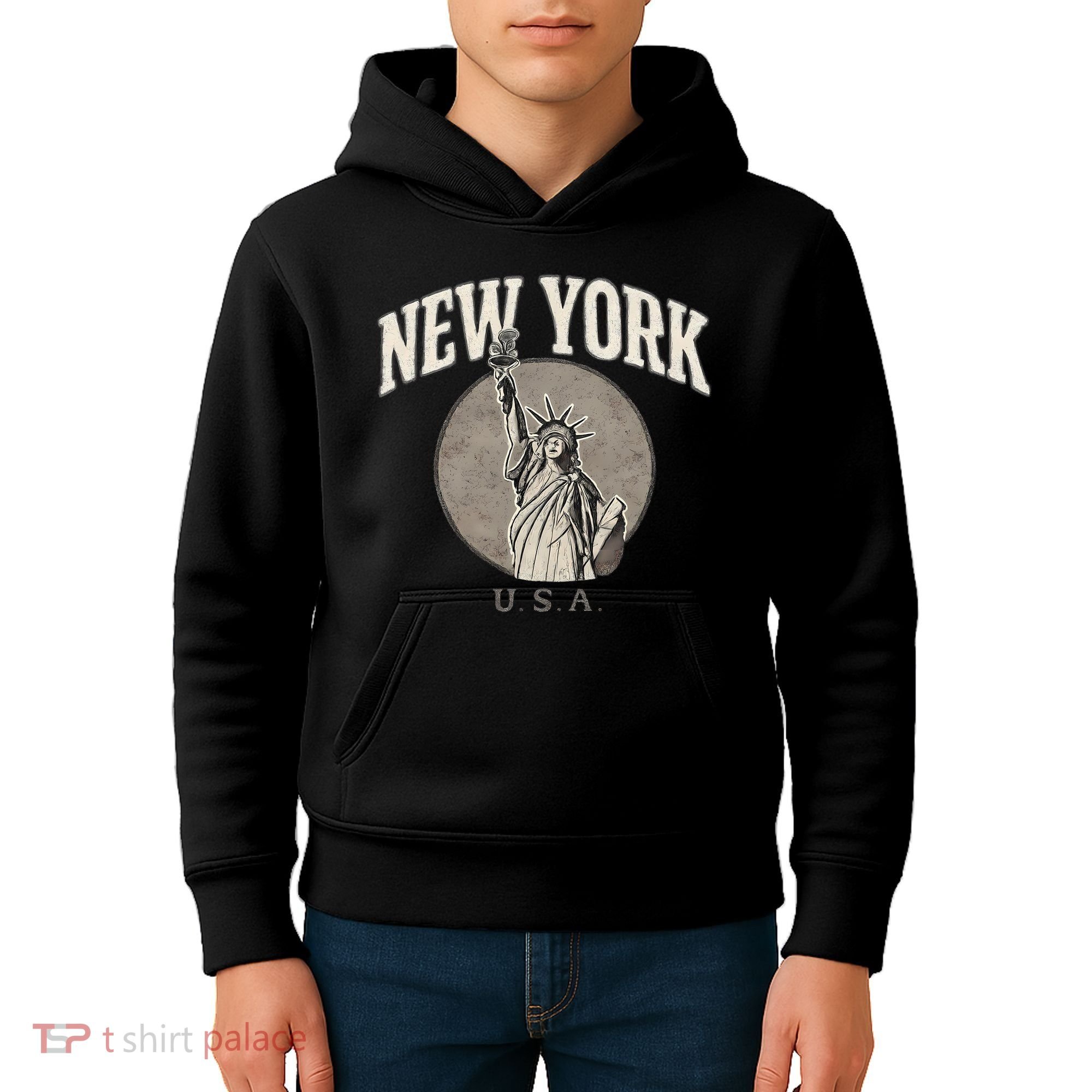 New York Statue of Liberty Artwork Kids Hoodie