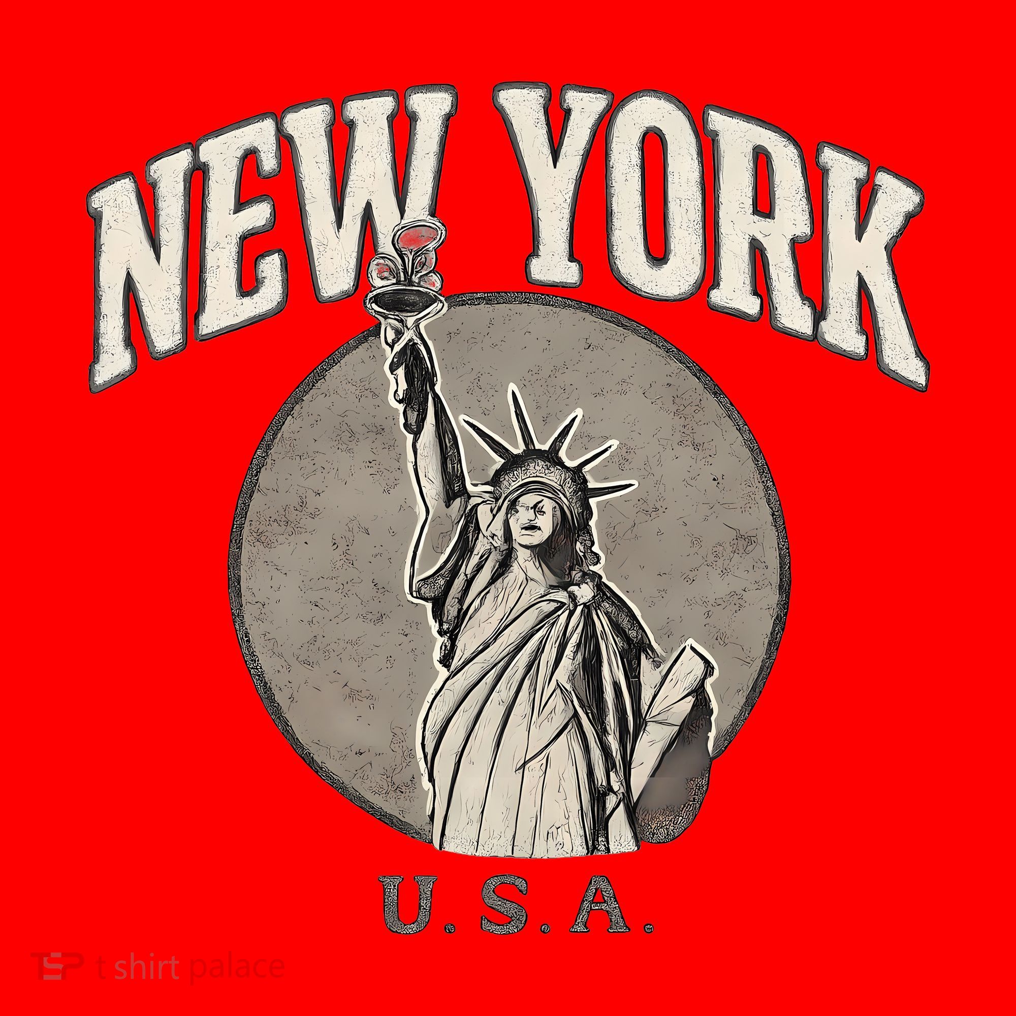 New York Statue of Liberty Artwork Santa Hat