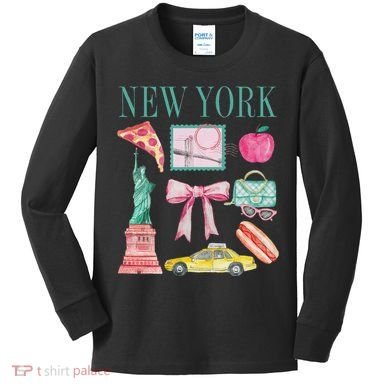 New York Trip Trip Kids Long Sleeve Shirt