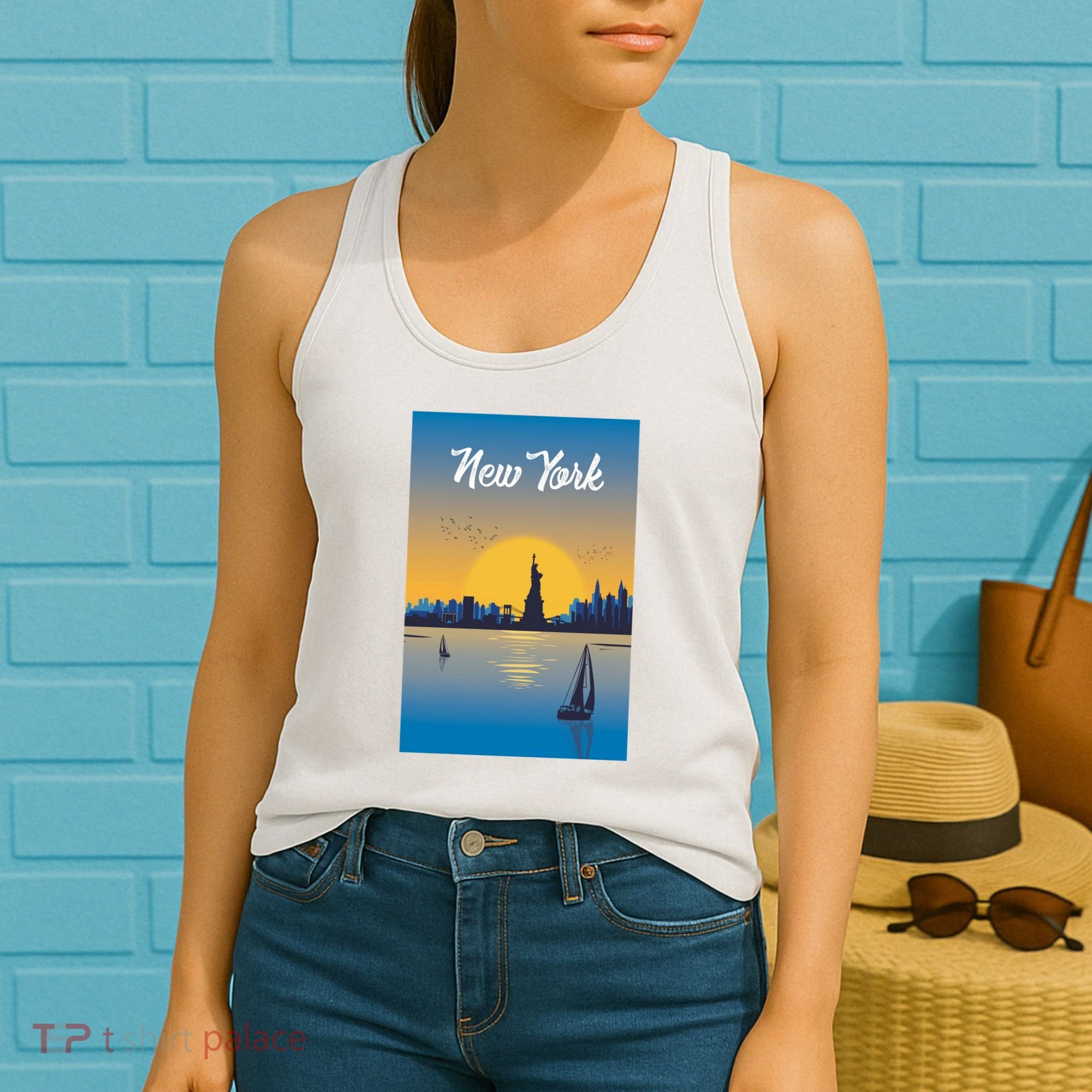 New York Travel Poster Women's Tank Top