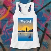 New York Travel Poster Women's Tank Top thumb 3