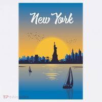 New York Travel Poster Women's Tank Top thumb 5
