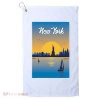 New York Travel Poster Golf Towel thumb 0