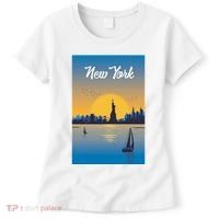 New York Travel Poster Women's T-Shirt thumb 0