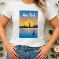 New York Travel Poster Women's T-Shirt thumb 2