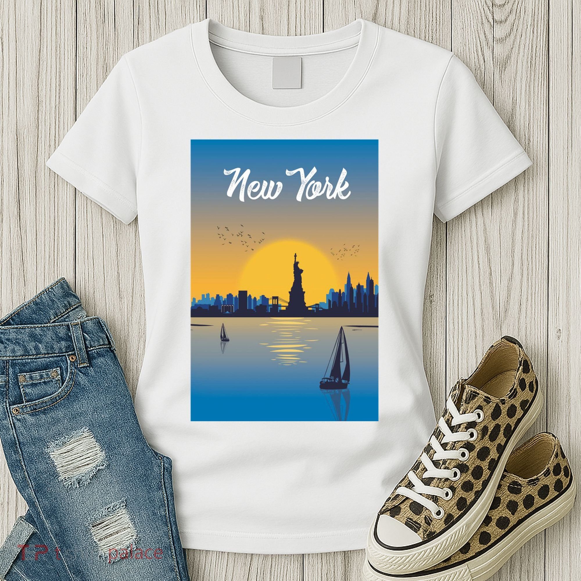 New York Travel Poster Women's T-Shirt