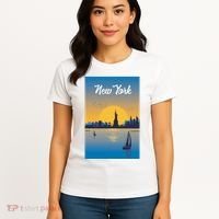 New York Travel Poster Women's T-Shirt thumb 4