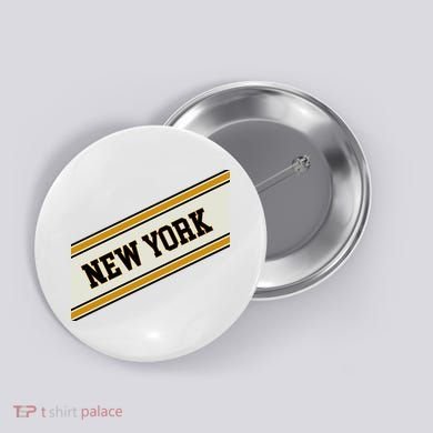 New York Varsity Logo Button