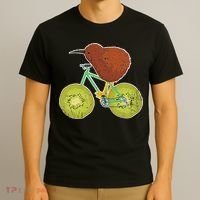 New Zealand Bicycle For Kiwi Fruit Lovers T-Shirt thumb 3